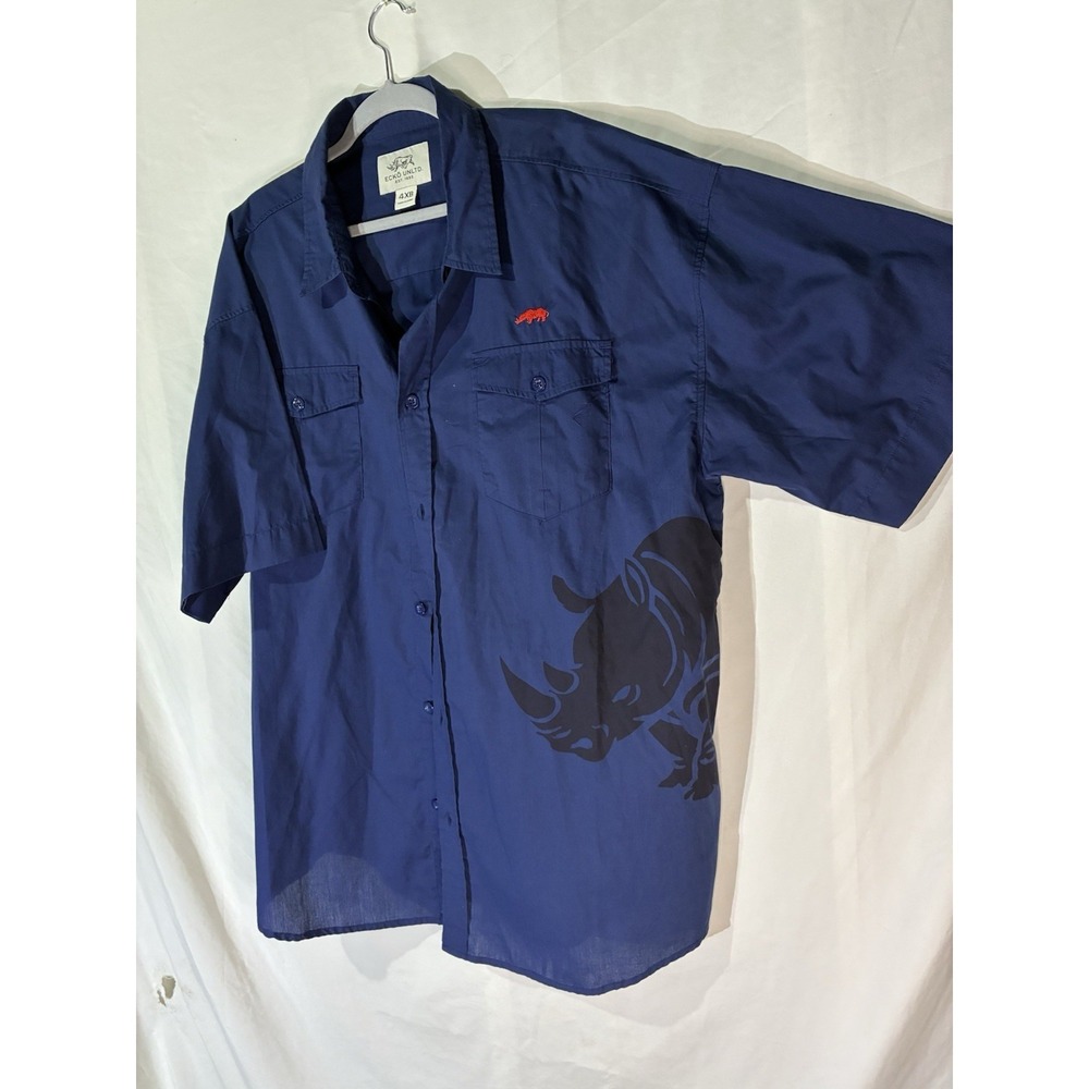 Ecko Unltd Y2K Men's 4xb Button Up Rhino Logo